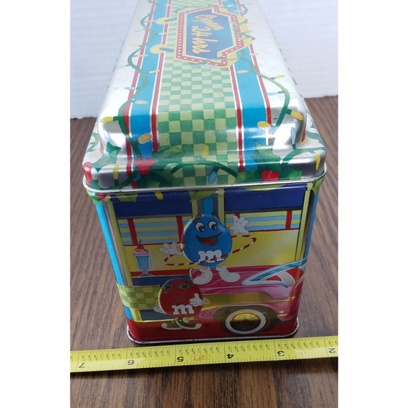 M&M Christmas Village Brand Diner Number 4 1996 Vintage Metal Tin - Picture 10 of 10
